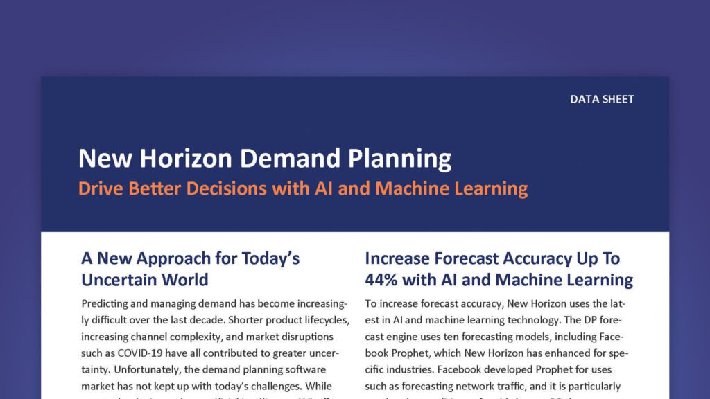 New Horizon Demand Planning